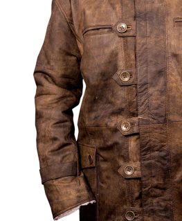 Bane Coat Real Leather Style Jacket Tom Hardy The Dark Knight Rises