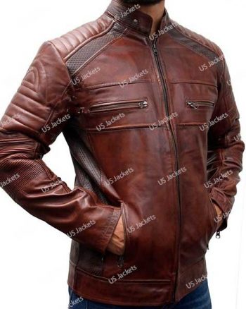 Mens Cafe Racer Leather Jacket