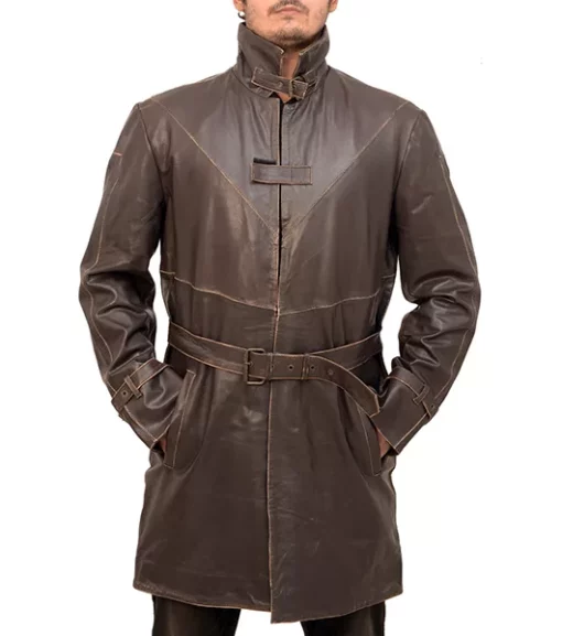Watch Dogs Aiden Pearce Brown Trench Leather Coat