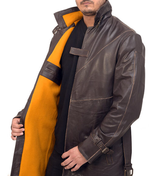 Watch Dogs Aiden Pearce Brown Leather Coat
