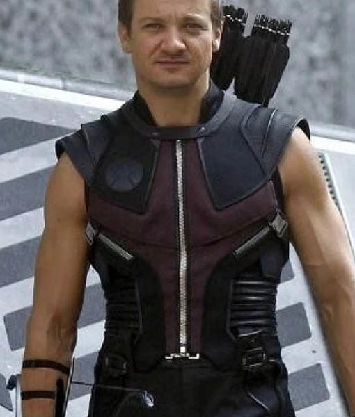 Jeremy Renner Avengers Hawkeye Leather Vest
