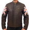 Vintage Cafe Racer Motorcycle Leather Jacket in Brown