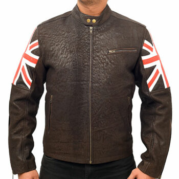 Vintage Cafe Racer Motorcycle Leather Jacket