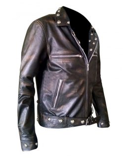 Fallout 3 Tunnel Snakes Rule Distressed Leather Jacket