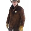 Brown Suede Leather Sheriff Walt Longmire Coat