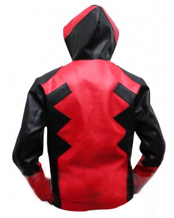 Deadpool Hooded Leather Jacket