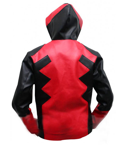 Deadpool Hooded Leather Jacket