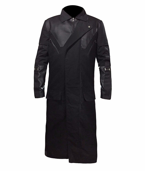 Deus Ex: Human Revolution Adam Jensen Black Long-Length Nylon Coat