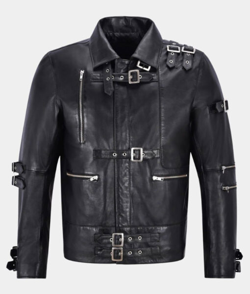 Michael Jackson Black Leather Jacket2