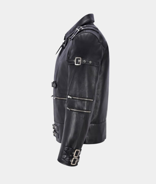 Michael Jackson Black Leather Jacket5