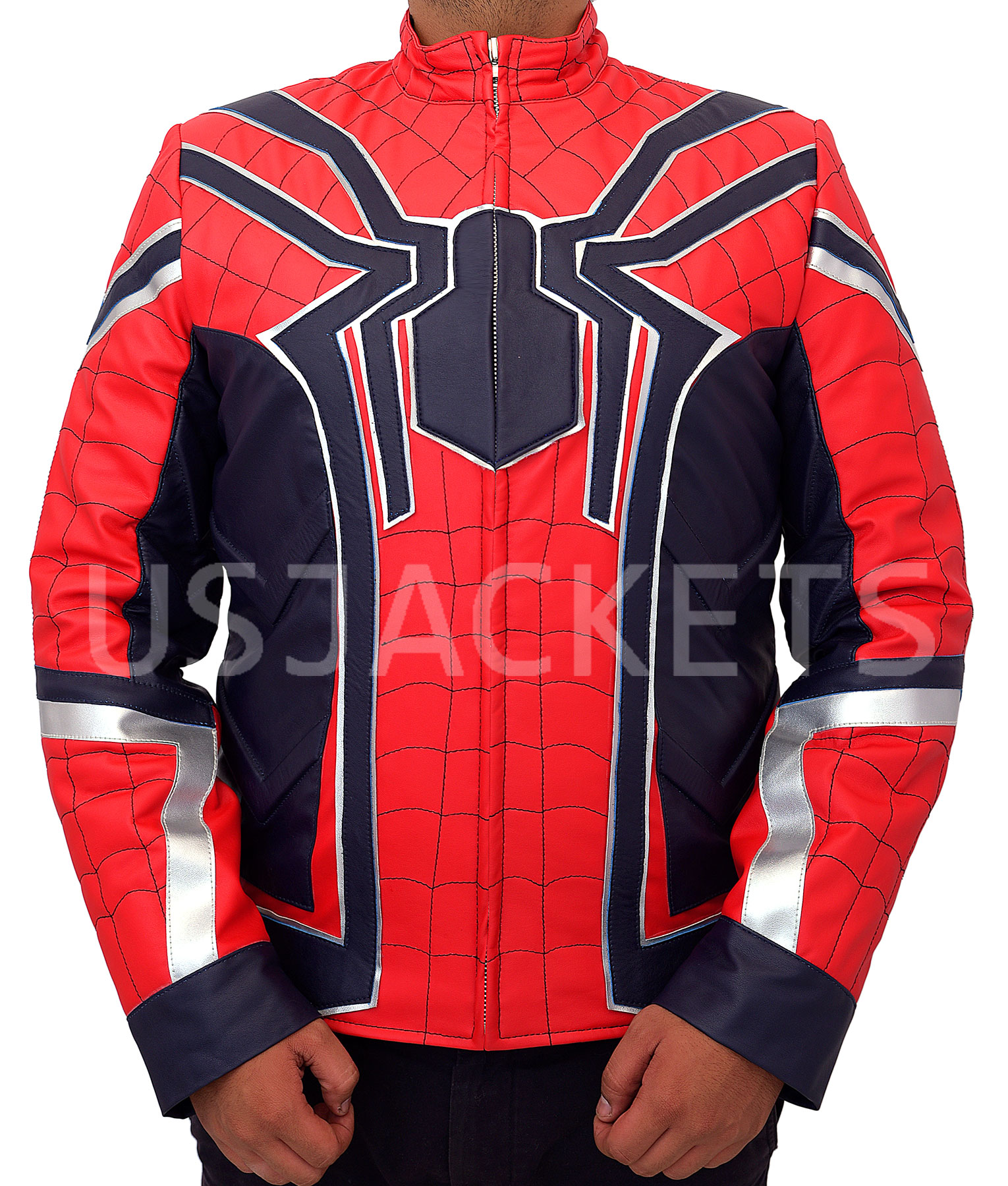 Spiderman Red Leather Jacket (4)