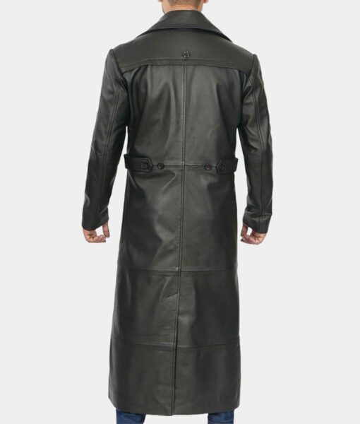Blade Wesley Snipes Black Trench Leather Coat4