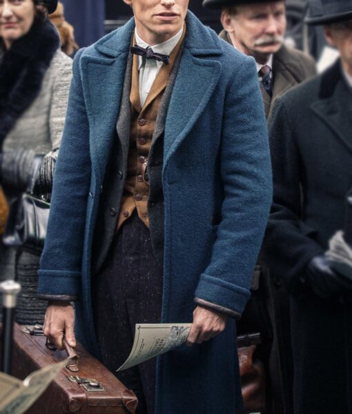 Newt Scamander Fantastic Beasts and Where to Find Them Eddie Redmayne Blue Coat