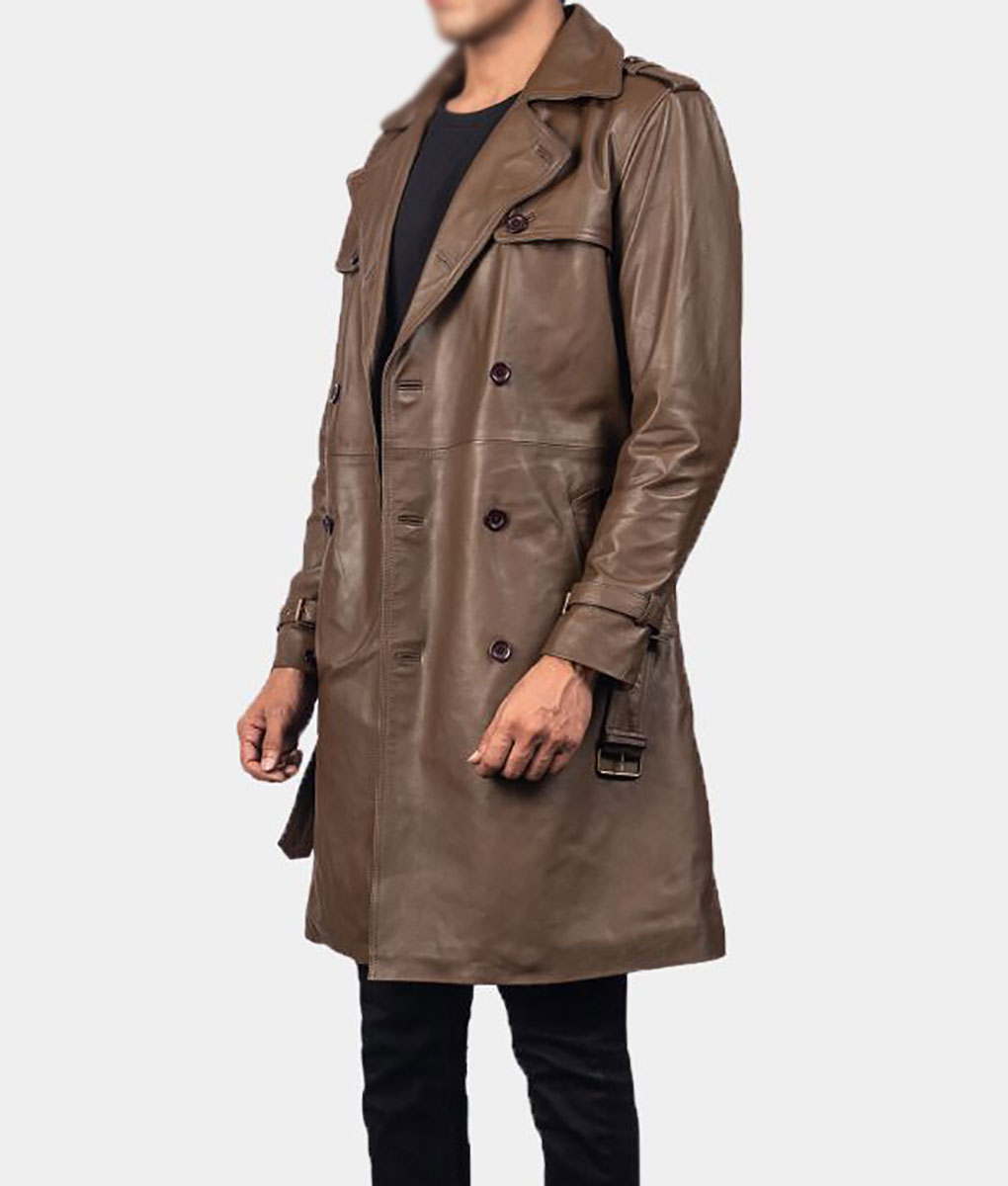 Rorschach Watchmen Brown Leather Coat (3)