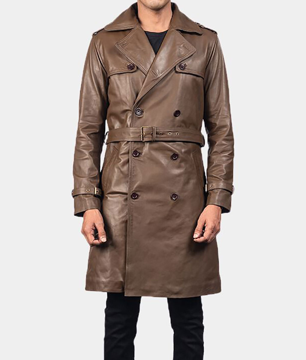 Rorschach Watchmen Brown Leather Coat (4)
