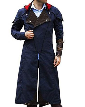 Assassin's Creed Unity Arno Victor Dorian Denim Cloak Cosplay Coat Hoodie Jacket