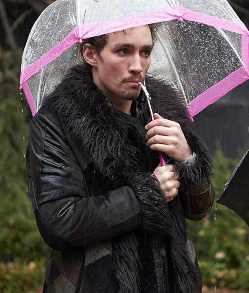 The Umbrella Academy Klaus Black Shearling Coat