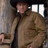 Yellowstone Season 2 Kevin Costner Cotton Brown Jacket front