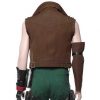 Final Fantasy VII Remake Brown Leather Barret Wallace Vest | US Jackets