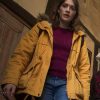 TV Series Ghosts Charlotte Ritchie Parka | Alison Yellow Hooded Parka