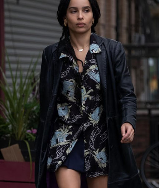 High Fidelity Zoe Kravitz Leather Coat | Robyn Brooks