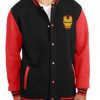 Iron Man Black & Red Varsity Jacket With Logo | US Jackets