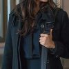 Power Season 02 Consequences Lela Loren Coat | Angela Valdes Black Wool Coat