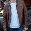Overdrive Scott Eastwood Jacket | Andrew Foster Brown Leather Jacket