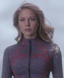 Supergirl Season 4 Red Daughter Track Zipper Shirt