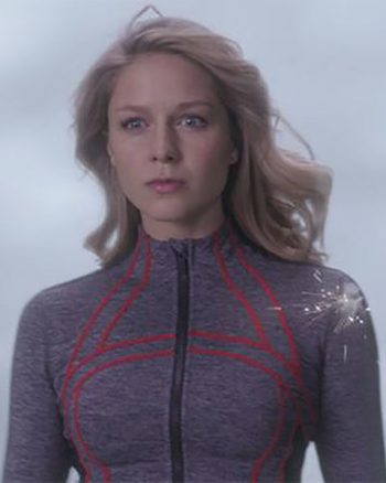 Supergirl Season 4 Red Daughter Track Zipper Shirt