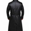 The Grand Budapest Hotel Willem Dafoe Black Leather Coat | Jopling Trench Coat