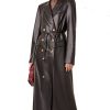 Dynasty Fallon Carrington Black Leather Coat | Elizabeth Gillies Black Leather Coat