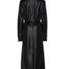 Dynasty Fallon Carrington Black Leather Coat | Elizabeth Gillies Black Leather Coat