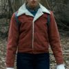Stranger Things Natalia Dyer Jacket – Nancy Wheeler Red Denim Jacket