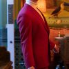 The Gentlemen Matthew Red Coat | Jeremy Strong Wool Blend Coat