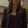 You Season 2 Candace Stone Jacket | Ambyr Childers Black Leather Jacket