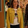 Single Parents Angie D’Amato Jacket | Leighton Meester Suede Leather Jacket