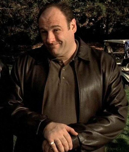 Tony Soprano The Sopranos James Gandolfini Black Leather Jacket