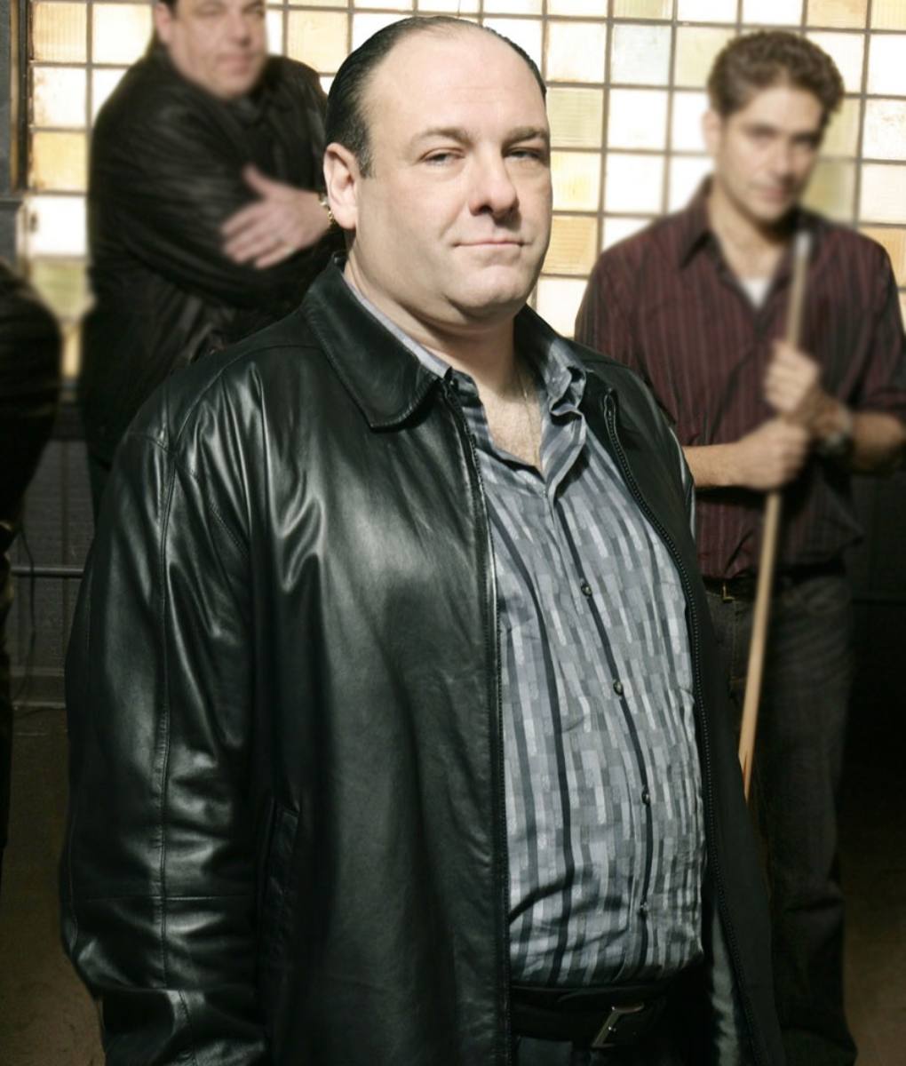 Tony Sopranos Black Leather Jacket
