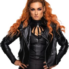 Becky Lynch Black Leather Jacket Image