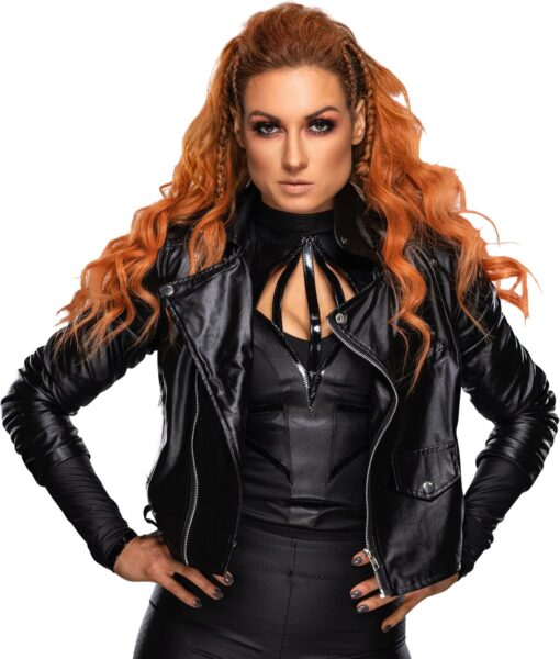 Becky Lynch WWE Black Leather Jacket-1
