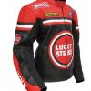 Lucky Strike Red and Black Jacket | Leather USJackets