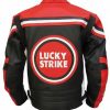Lucky Strike Red and Black Jacket | Leather USJackets