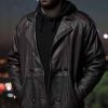Çukur Mahsun Coat | Berkay Ates Black Leather Coat