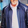 Samaritan Stanley Kominski Jacket | Sylvester Stallone Cotton With Leather Jacket