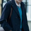The Crown Princess Diana Coat | Emma Corrin Wool-blend Coat