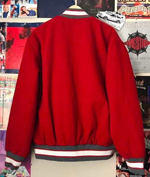 Men’s Varsity UNLV Red Wool Bomber Jacket