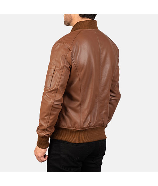 Nathan Brown Leather Jacket