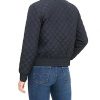 Dawn Womens Diamond Quilted Blue Bomber Jacket2