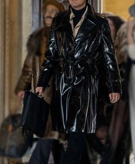Ewan McGregor Halston Leather Coat